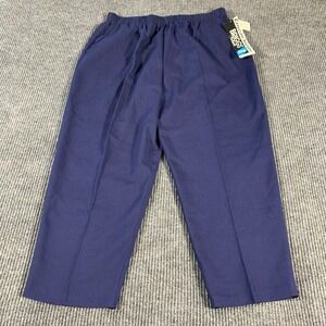 Briggs New York Pants Womens 22 W Short Blue Pull On Stretch Deadstock Retro NWT
